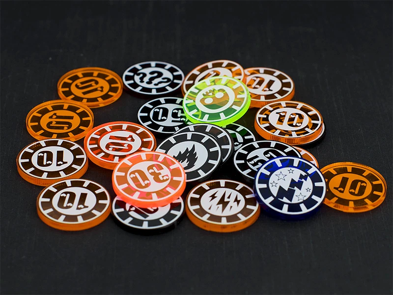 Contadores de da&ntilde;os y estado, juego de 24 fichas de efecto acr&iacute;lico compatibles con Pok&eacute;mon TCG-4