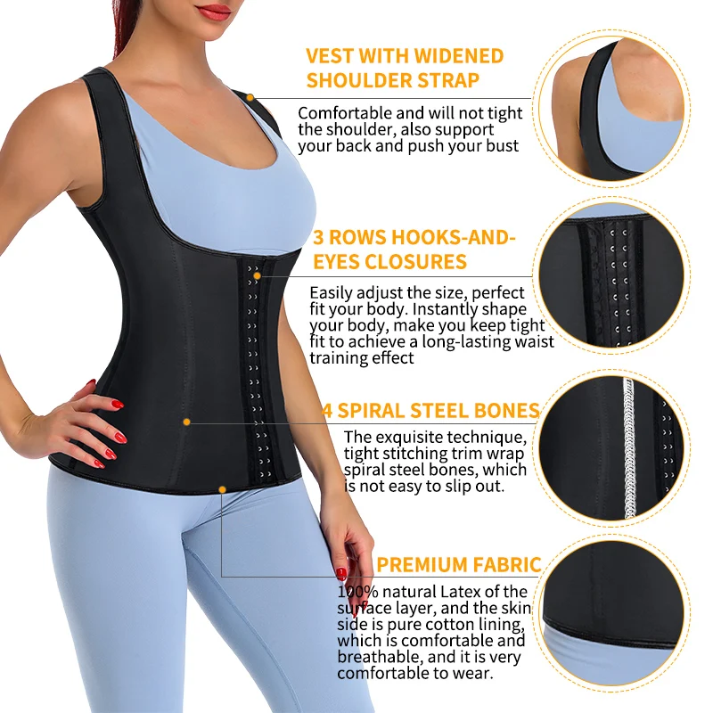 Women Waist Trainer Corset Sweat Vest Weight Loss Body Shaper Workout Tank Tops Wait shaper Slimming Belt Shapewear
