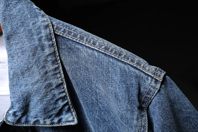 Куртка мужская джинсовая в японском стиле для отдыха винтажная облегающая