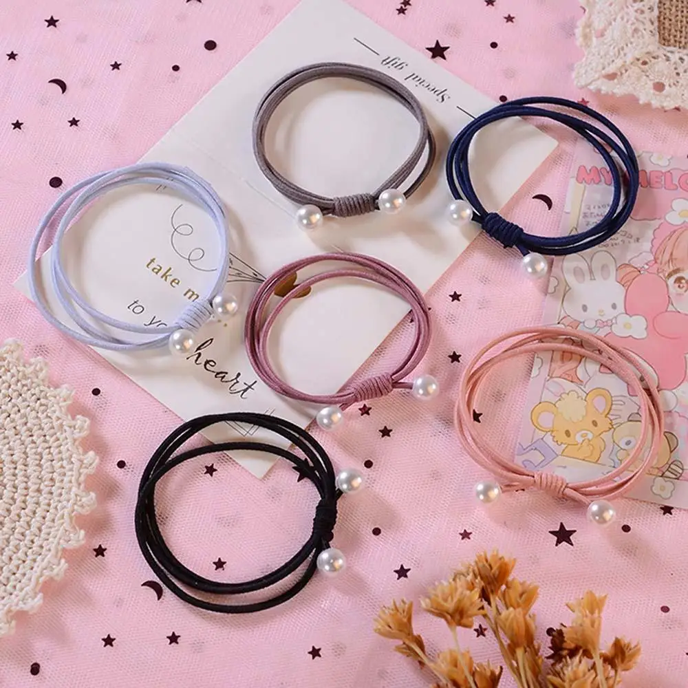 Детская резинка для волос с помпоном из кроличьего меха эластичная девочек