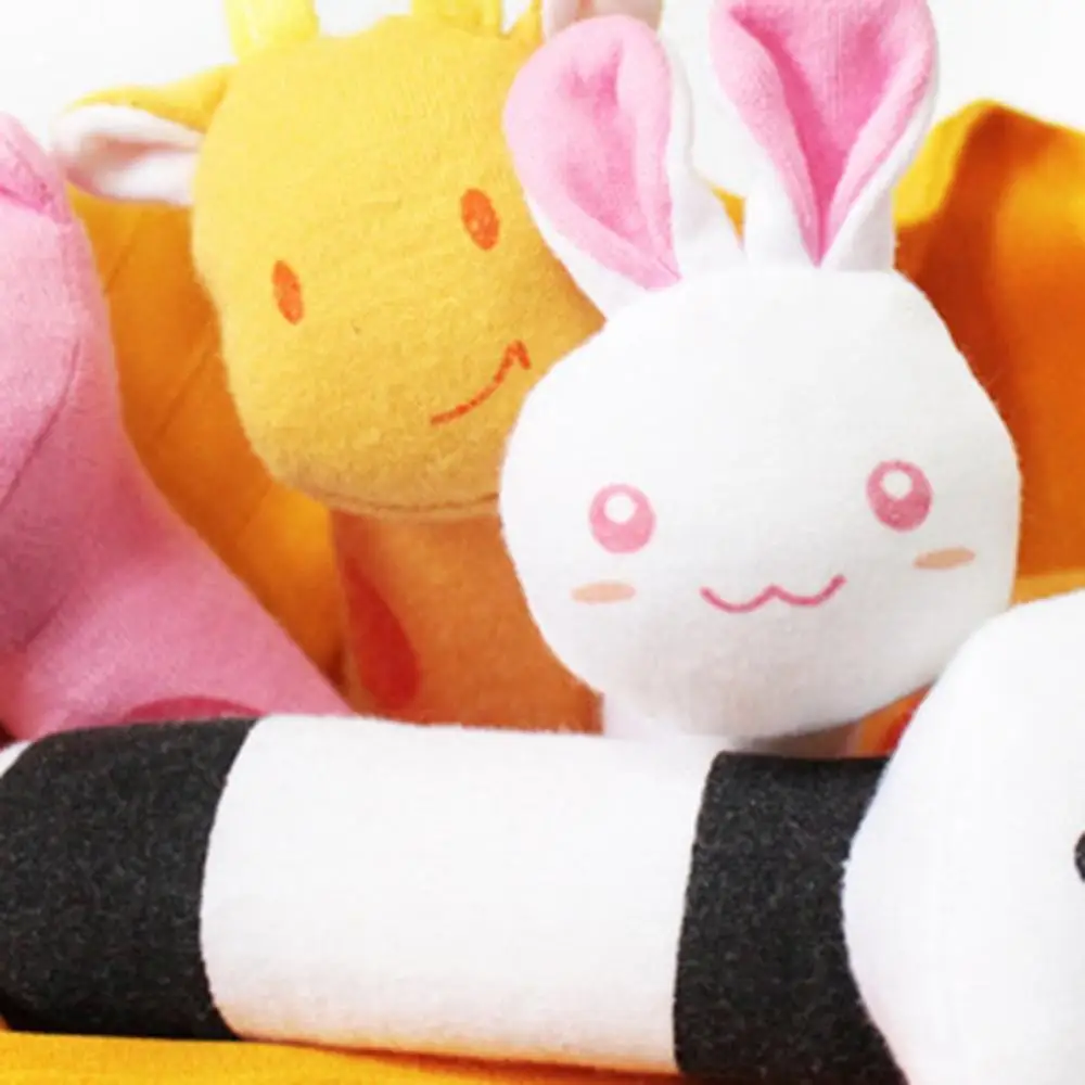 

8 Colors Baby Rattle Toys Plush Baby Cartoon Bed Toys Educational Toys Rabbit Panda Hand Bells Mobiles Cute Baby Toys