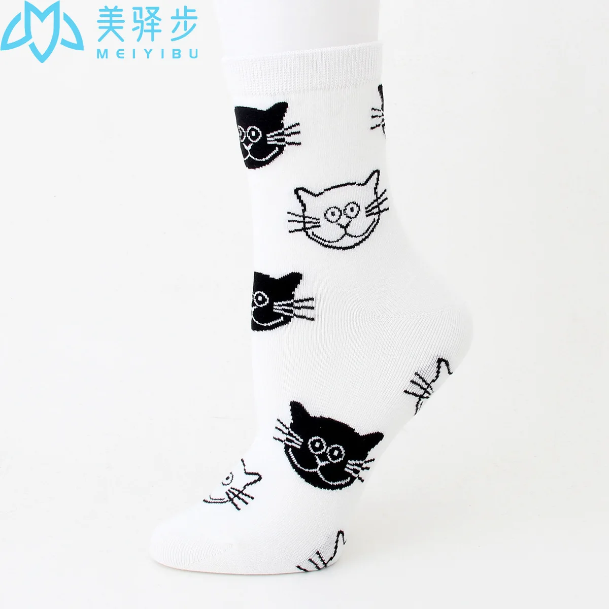 12 Pairs Per Set Cute Cartoon Cat Socks Autumn Crhot Selling Ladies Cotton Socks for Girl