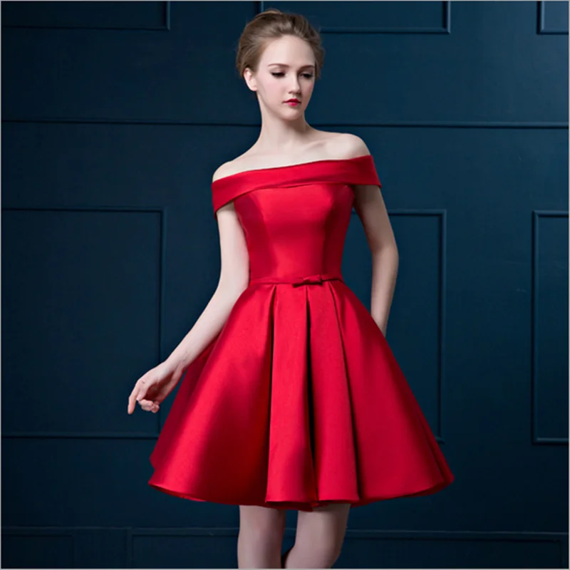 Vestido madrinha новые атласные платья подружки невесты с открытыми плечами и открытой спиной, золотое, королевское, голубое, фиолетовое, розовое, длина до колена, свадебные g