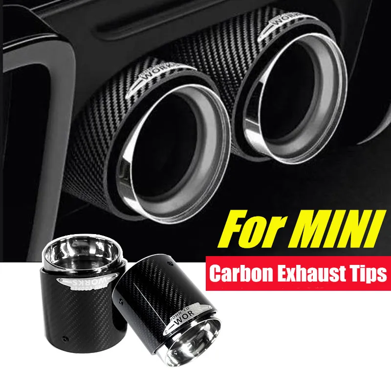 1 шт. 3K углеродный высококачественный глушитель выхлопных газов для MINI Cooper S R55 R56