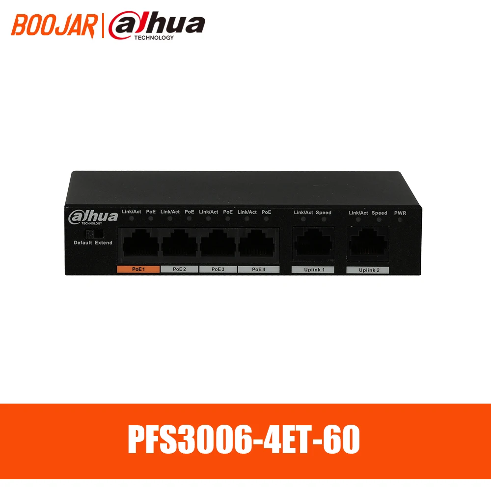 Сетевой видеорегистратор Dahua 4 Порты PoE переключатели PFS3006 4ET 60 Fast Ethernet коммутатор