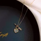 Медный кулон в форме сердца персика, регулируемое ожерелье с вакуумным покрытием, антиаллергенный, не выцветает, подарок для женщин и девочек
