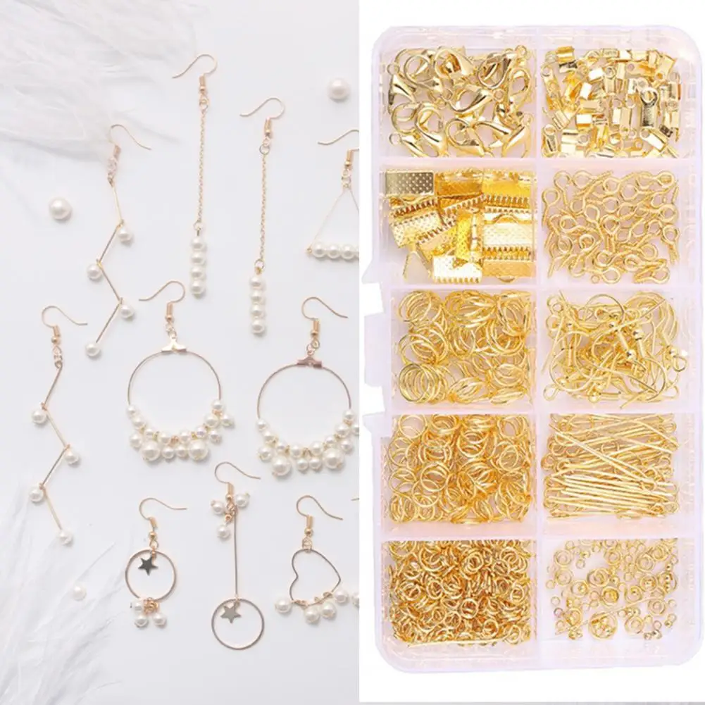 I -Jewelry 710Pcs/Set Earings Supplies Kit DIY Complete Variety Metal Jewelry Making with Hooks Findings for Home - купить по