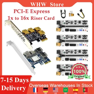 1 4pcs pci e express 1x to 16x riser 009sver010 card adapter pcie 1 to 4 slot pcie port multiplier card for btc bitcoin miner free global shipping