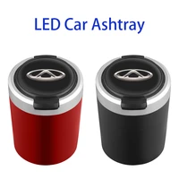 portable auto led ashtray with blue light car styling smokeless ash tray for chery tiggo 2 3 4 5 7 pro 8 m11 accessories