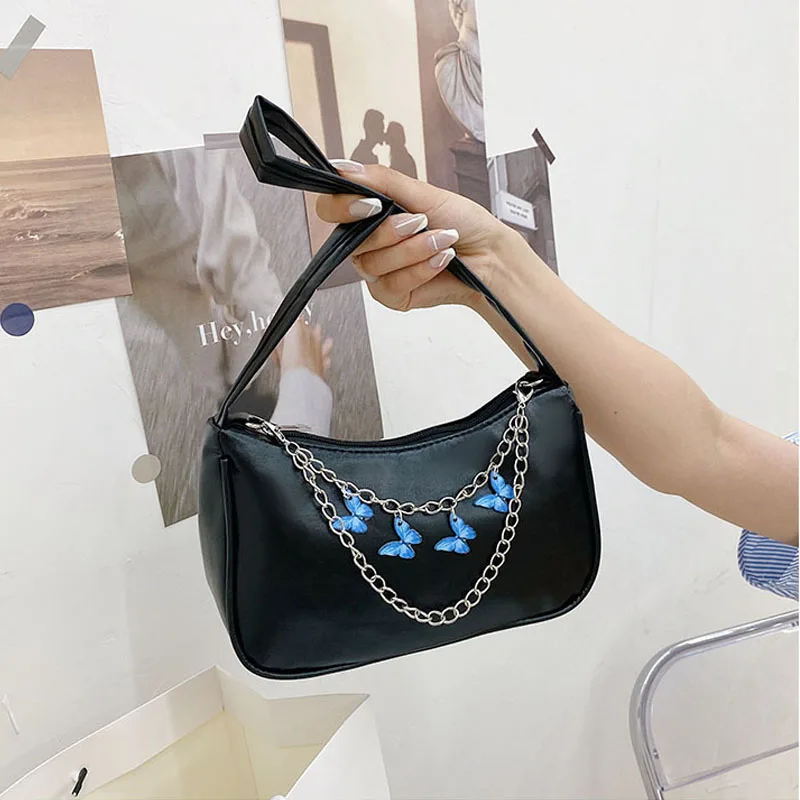 

Luxury Chain Handbag for Women Bags 2021 Trend Armpit Bag Candy Color Female Shoulder Bag Ladies Shopper Hobos Bolsas