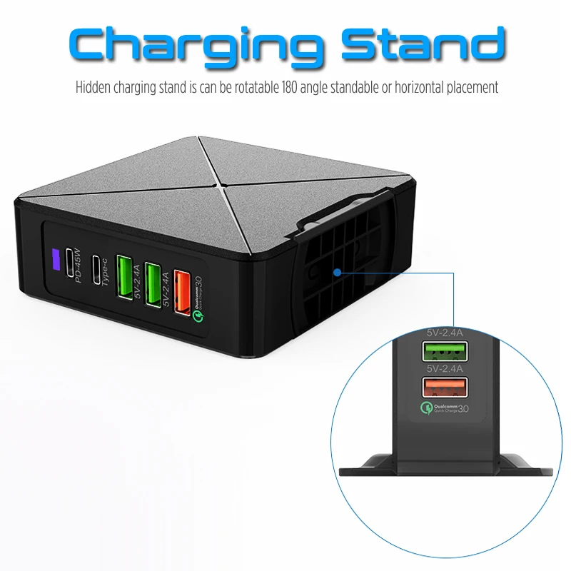 USB зарядное устройство STOD PD 45 Вт Быстрая зарядка 3,0 USB-C Быстрая зарядка для iPhone 11 Pro X 8 Macbook huawei samsung S10 Mi type C адаптер
