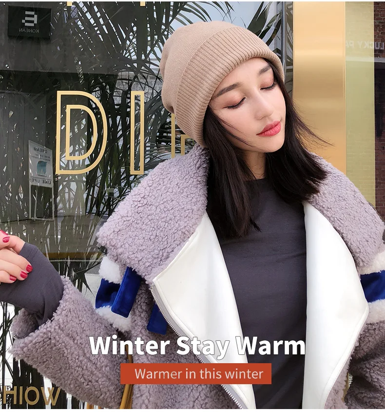 Зимняя женская кашемировая шапка вязаная Gorros модная Корейская теплая мягкая женская повседневная одноцветные бейсболки зимняя женская шапка бини белая