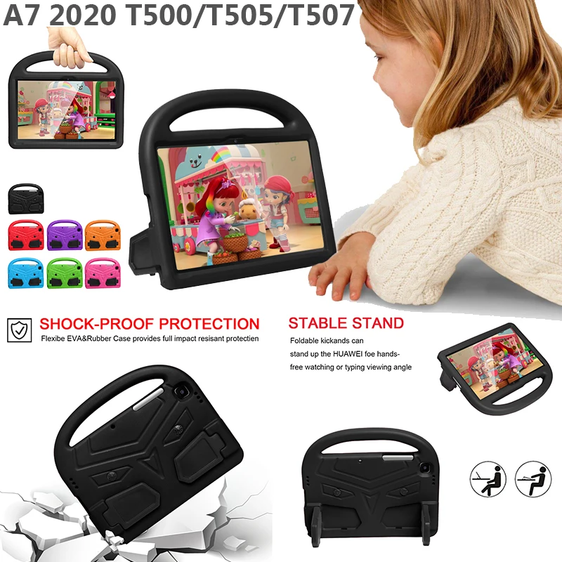 

Soft EVA Kids Coque for Samsung Galaxy Tab A7 10.4 2020 SM-T500 SM-T505 Case Stand Shockproof for Samsung 10.4'' T500 T505 Cover
