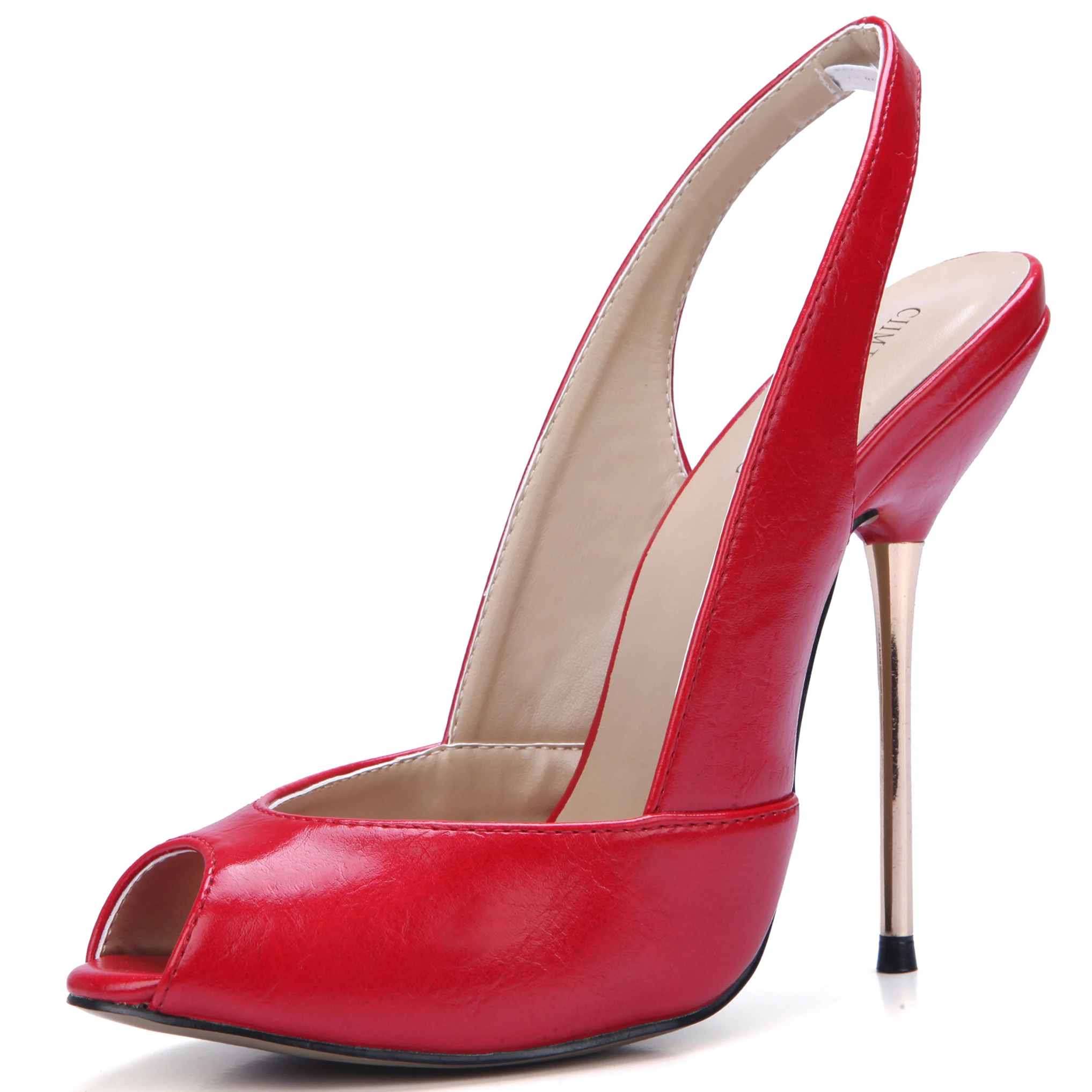 Пикантные вечерние открытый носок с ремешком на пятке каблуке-шпильке На