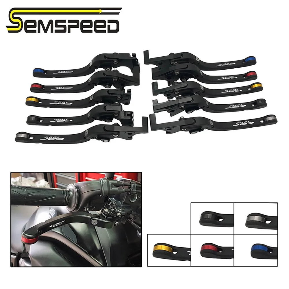 

SEMSPEED CBF1000 logo Motorcycle CNC New Folding Brake Clutch Levers Handle Grips For Honda CBF1000/A 2010-2012 2013 Accessories