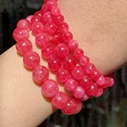 Бусины круглые из натурального камня, ангелит, халцедон, нефрит, 6-10 мм