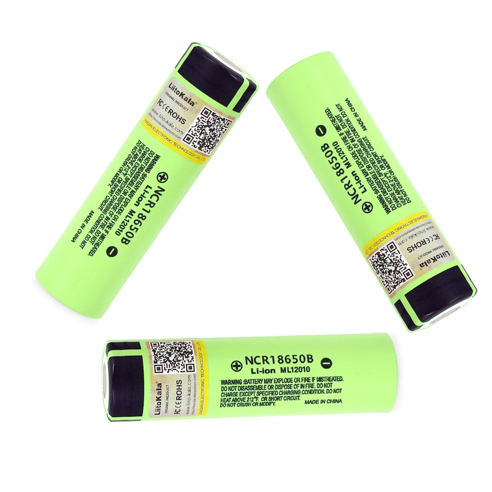 

10PCS Liitokala original 18650 3400mAh NCR18650B 3.7V battery Lithium Rechargeable Battery For Flashlight Batteries
