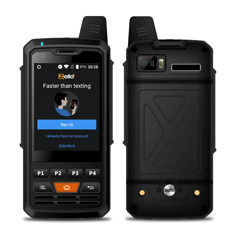 Фото Прочный телефон 4G LTE Android POC, 1 Гб + 8 Гб, аккумулятор 4000 мАч, 2,8 дюйма, Android 6,0, сенсорный экран 2,8 дюйма, рация Zello PTT №2
