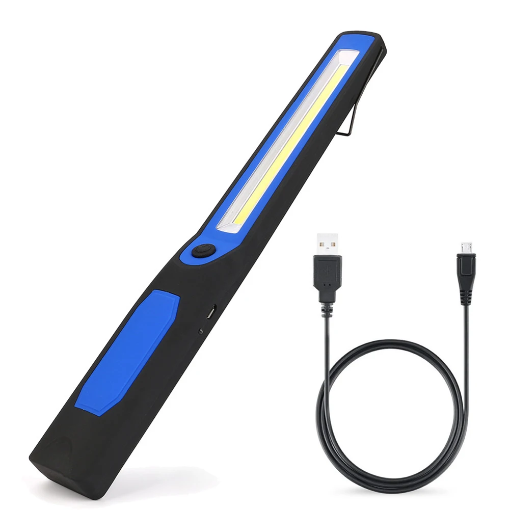 

2 in 1 Rechargeable LED COB Camping Work Inspection Light Lamp Hand Torch Magnetic Portable Work LED Flashlight