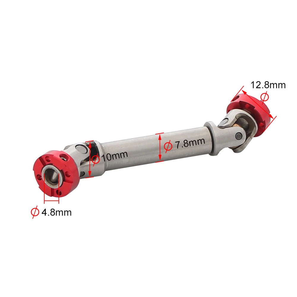 Фланцевый приводной вал из нержавеющей стали для 1/10 RC Crawler Traxxas TRX4 TRX6 Axial SCX10 D90 Redcat