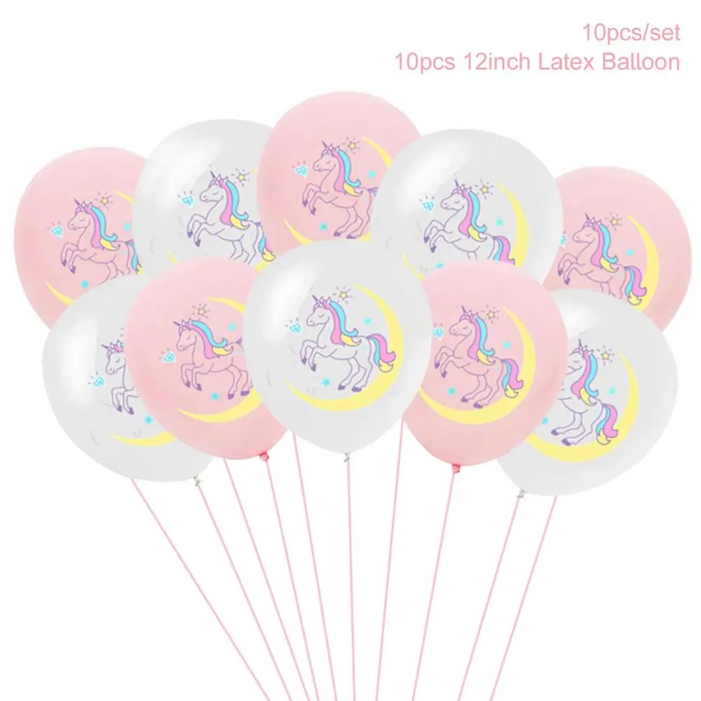 Moon Unicorn Ballon1 Большой единорог Шар С Днем Рождения шар Единорог День Рождения Декор детские праздничные шарики с единорогом воздушный шар из фольги гигантский шар - Цвет: Moon Unicorn Ballon1