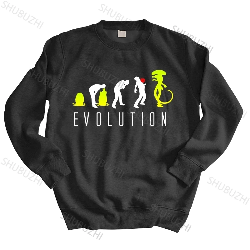

warm sweatshirt men hoody Evolution of Alien, Funny Mens Sci-Fi- hoodies autumn winter hoodies bigger size