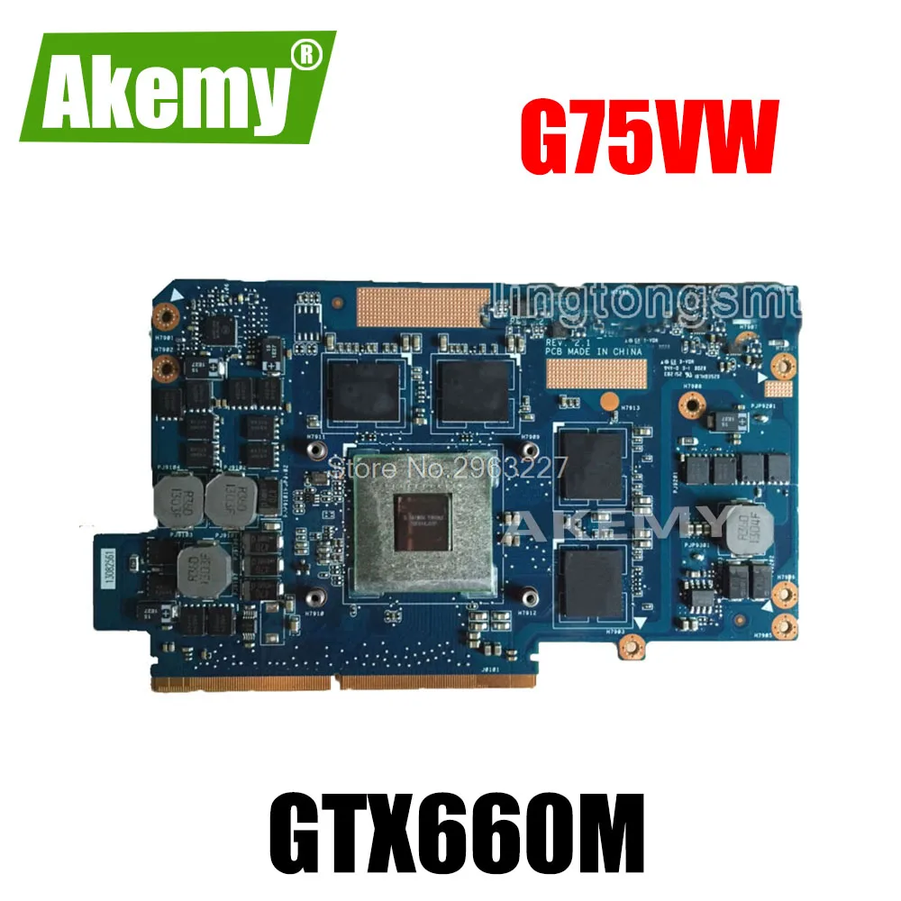 Akemy видеокарта для Asus G75V G75VW 2 Гб GTX660M высокие конфигурации N13E GE A2 графическая карта