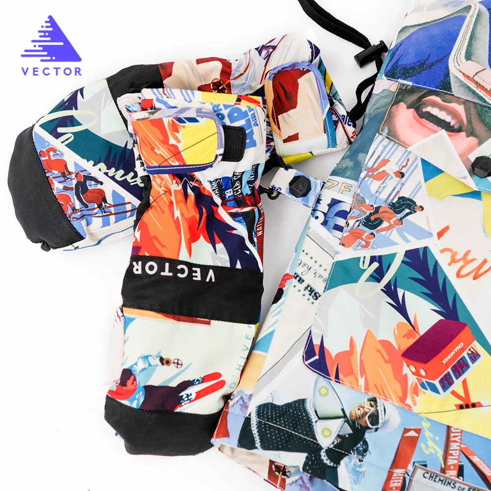 Vector 2 в 1 рукавицы Для мужчин женщин Зимние Спортивные Синтетическим утеплителем