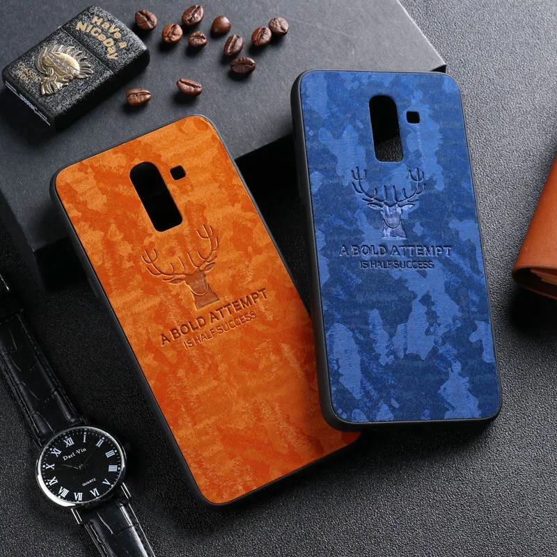 Роскошный Рождественский кожаный чехол с оленем для Samsung Galaxy S8 S9 S10 plus ультра