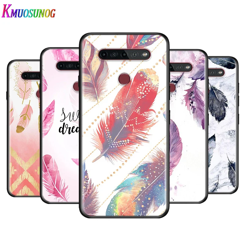 

Watercolor Painting Feathers For LG K22 K71 K61 K51S K41S K30 K20 2019 Q60 V60 V50S V50 V40 V35 V30 G8 G8S G8X ThinQ Phone Case