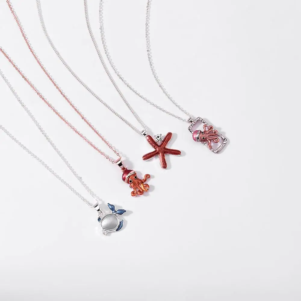 Осьминог осьминога осьминог рыба лето бохо пляжные океанские подвески ожерелье