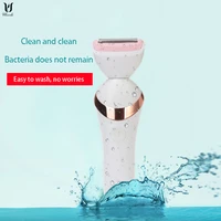 3 in 1 electric epilator waterproof lady shaver bikini hair trimmer depilador face cleanser massager tool hair removal
