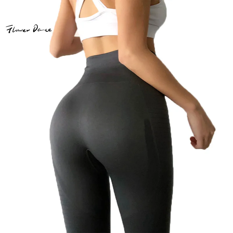 Брюки FlowerDance для йоги леггинсы спортзала бесшовные спортивные женские брюки
