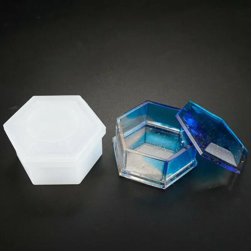 1 шт. прозрачный шестигранный ящик для хранения силиконовая форма DIY инструмент