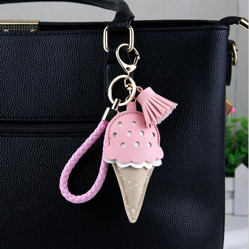 Новая мода стиль из искусственной кожи брелок для ключей &quotмороженое&quot