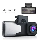 Автомобильный видеорегистратор 4K 3840*2160P, видеорегистратор с Wi-Fi, GPS, камерой заднего вида 1080P, Автомобильный видеорегистратор, дисплей 3,0 дюйма, двухъядерный чип