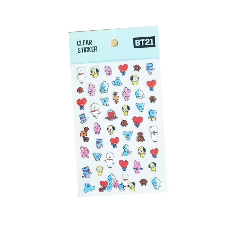 

3QBTS Bulletproof Youth Group Cartoon new transparent stickers Computer stickers Mobile phone stickers Book stickers