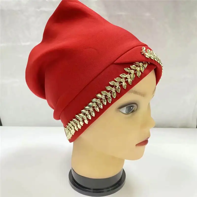 

Африканский косынки блестящие стразы; Тюрбан кепки для женщин шляпа Анкара пиджак женский головные обручи Африки Headtie модные дамские вечер...