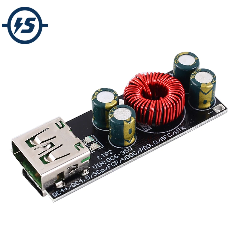 DC-DC понижающий модуль питания QC3.0 QC4.0 SCP/FCP AFC зарядного устройства преобразователь