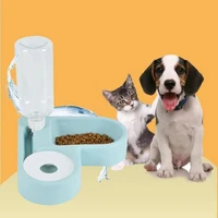 2 in 1 dog food and water bowl set heart shape wall corner pet automatic water dispenser detachable feeder bowl 55ml el
