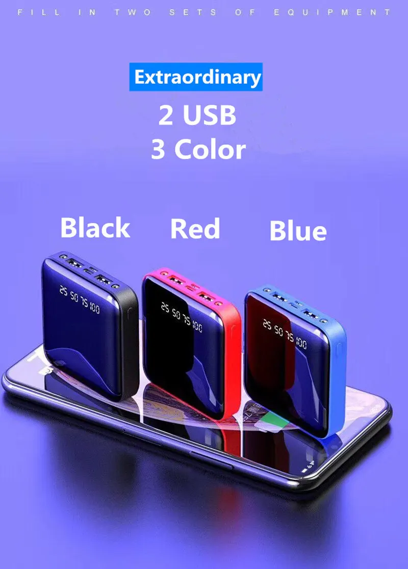 Mi ni 30000mAh power Bank портативное зарядное устройство 30000 тонкий повербанк внешний аккумулятор зарядное устройство для Xiaomi mi 9 iPhone