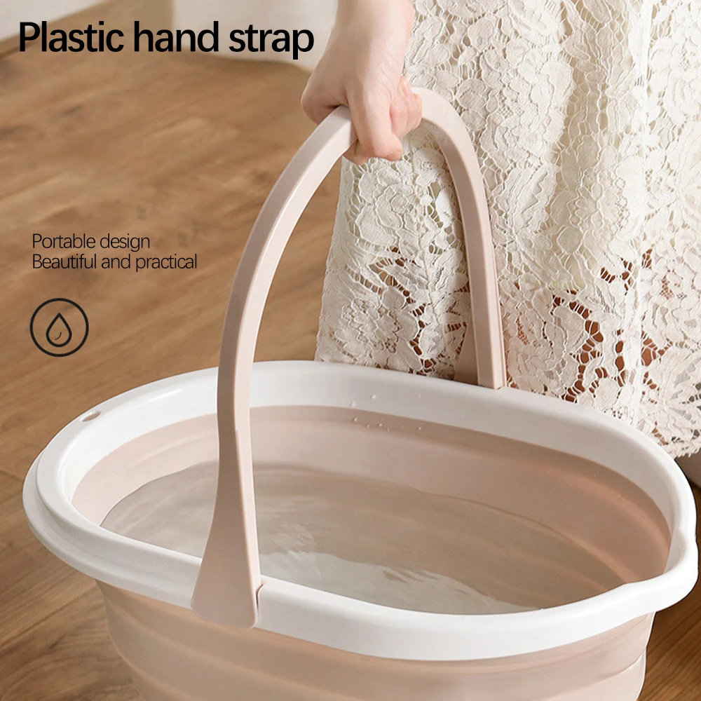 

Folding Bucket Camping Wash Bucket With Handle Collapsible Floor Mop Cleaning Fishing Car Wash Bucket Household Tool