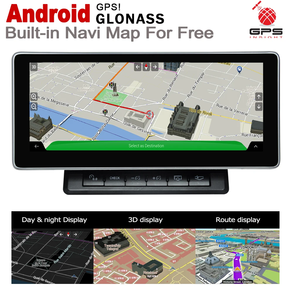 Автомобильный мультимедийный плеер MMI 10 25 &quotHD экран стерео Android 7 0 GPS карта Navi для