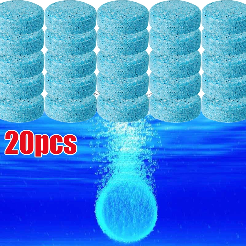 

20pcs Car Windshield Cleaning Effervescent Tabets Home Glass Cleaner Detergent Toilet Cleaning Tabet Concentrate Solids