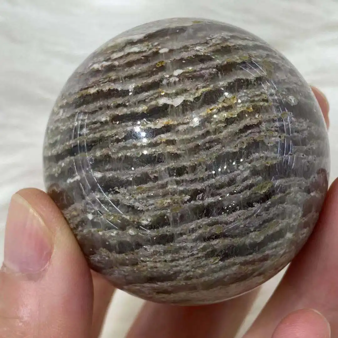 

Natural Melaleuca magic quartz energy ball reiki healing good luck