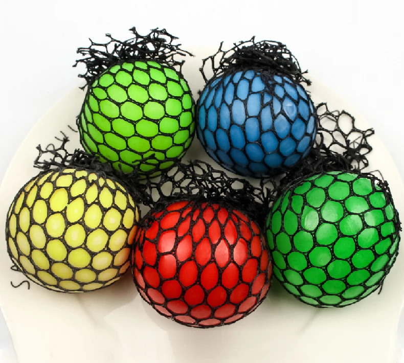 

4pc Grape Stress Relief Squeeze Balls Fidget Toys Decompression Children's Gift Student Creativity Funny Tricky Novelty Adult