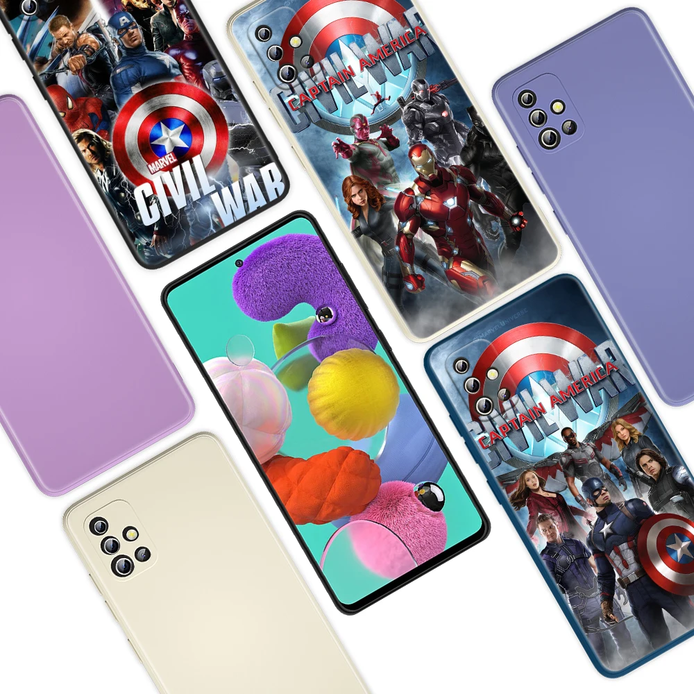 

Hero Marvel Avengers For Samsung Galaxy A72 A52 A71 A51 A32 A31 A12 A11 A91 A81 A02 Liquid Silicone Soft Phone Case