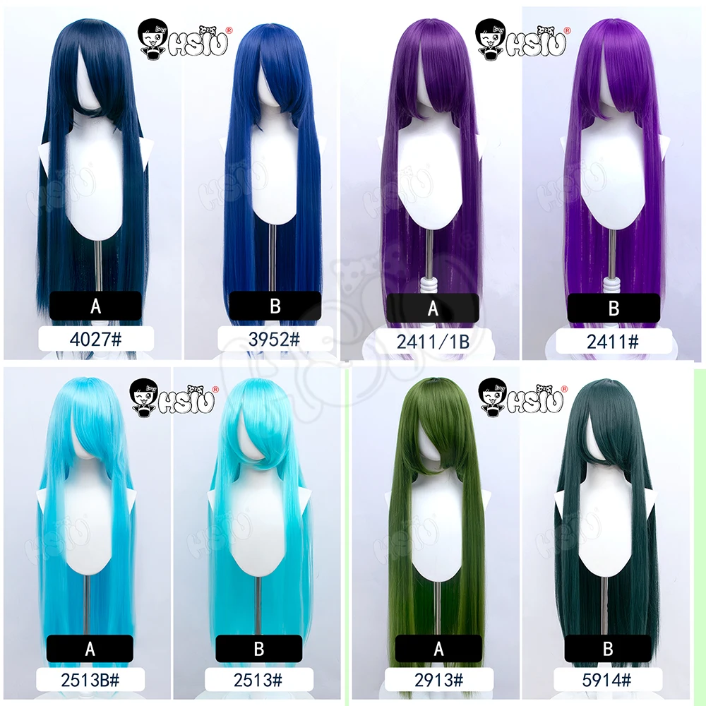 HSIU 100 см длинные прямые Косплэй парика устойчивая к высоким температурам