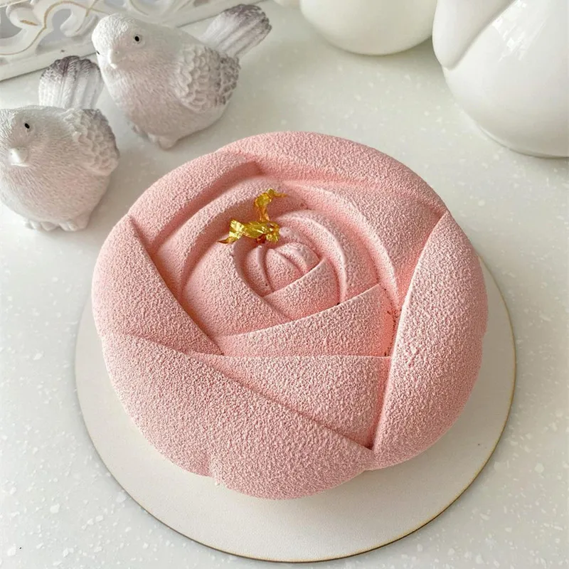 

SJ 3D Rose Flower Cake Mould Silicone Molds Diy Valentine's Day Wedding Dessert Mousse Kitchen Pastry Bakeware Tools