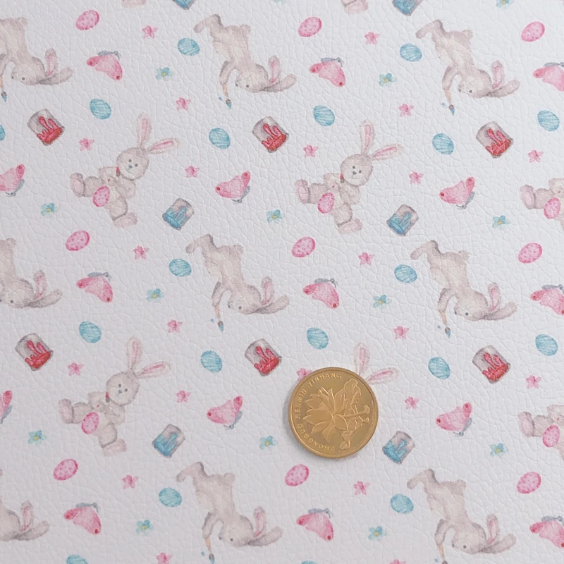 Новый Радужный 30x22 см/A4 счастливая Пасха милый кролик принт личи искусственная